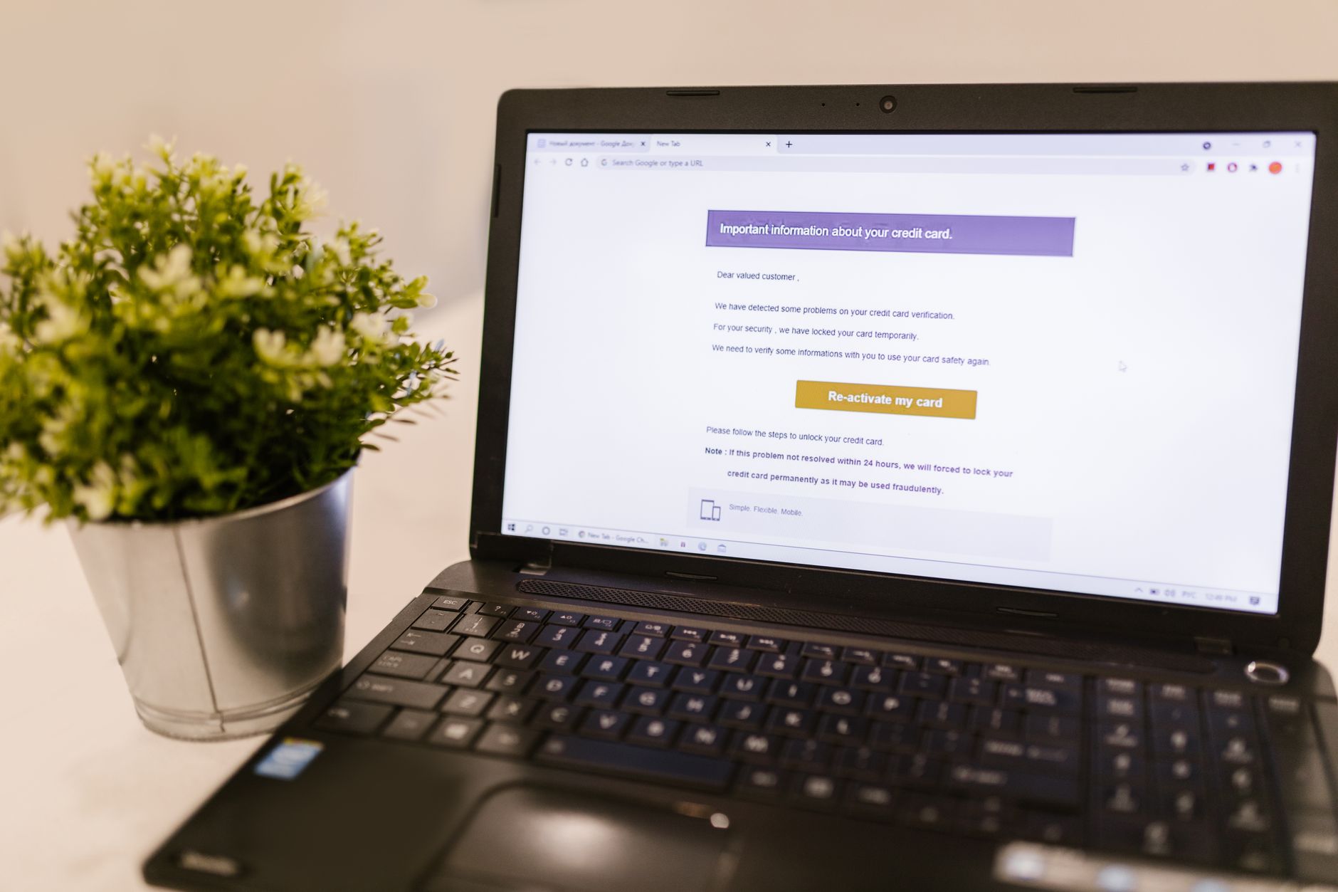 Digital identity verification screen on a laptop computer