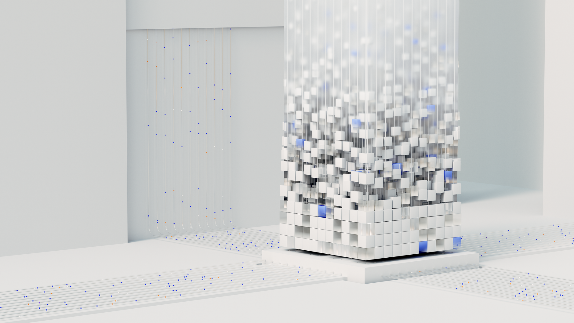 Abstract visualization of artificial intelligence model architecture and safety systems