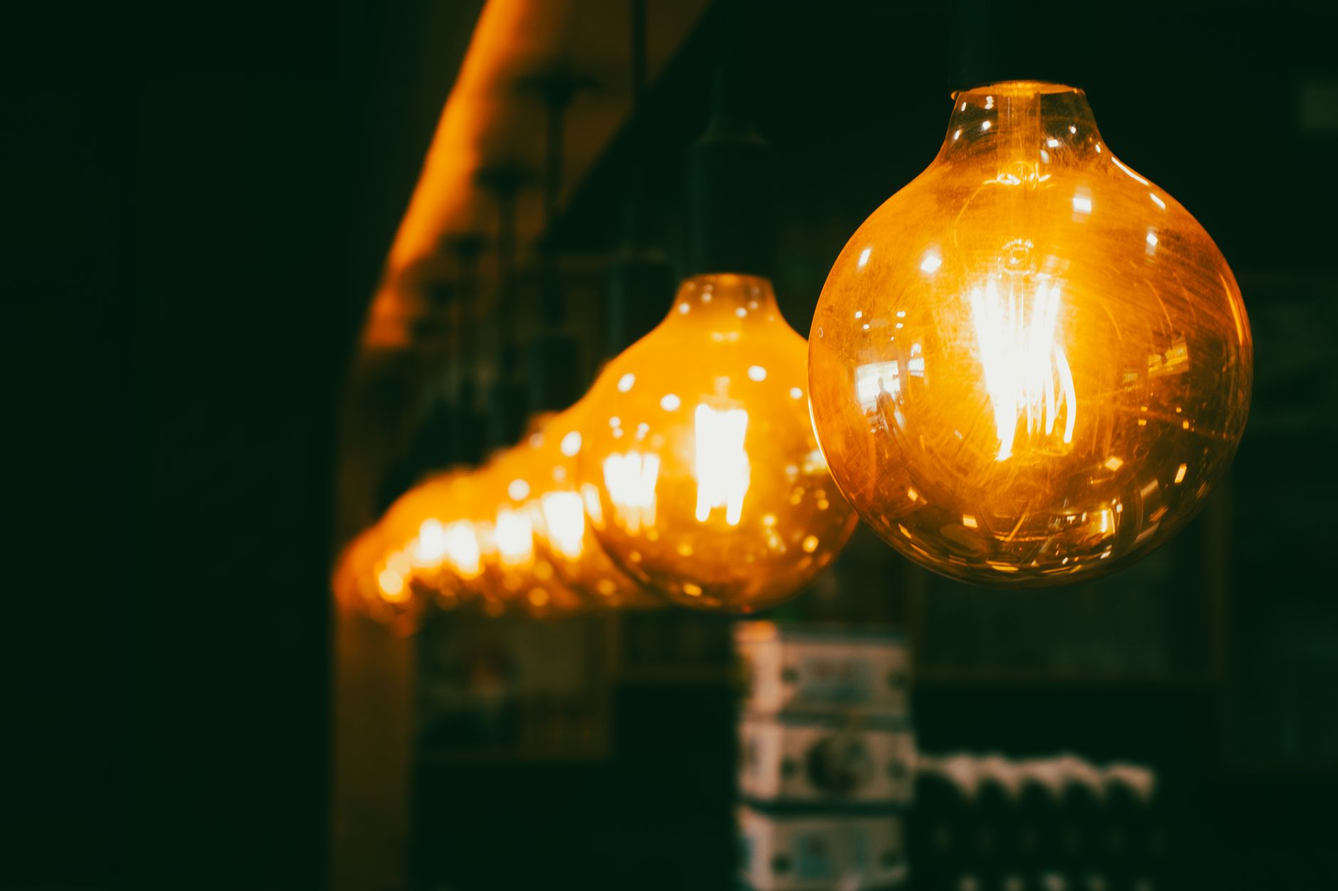 Philips-style smart LED bulbs installed in a modern home ceiling fixture