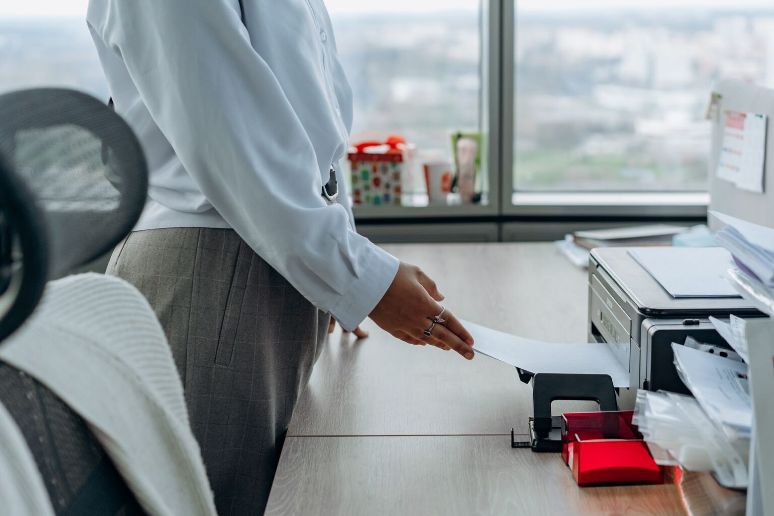 Modern tech company office interior representing AI organizational restructuring