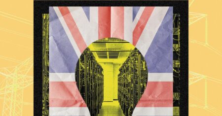High-voltage power transmission lines and electrical grid infrastructure in the UK