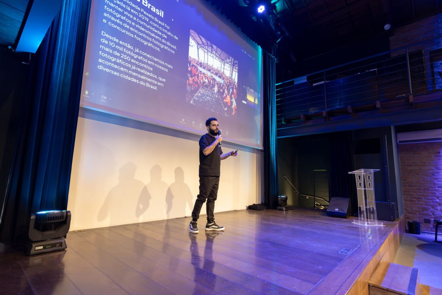 TechCrunch Disrupt 2026 Puts AI Safety Front and Center Speaker on stage at a technology conference with large screen display